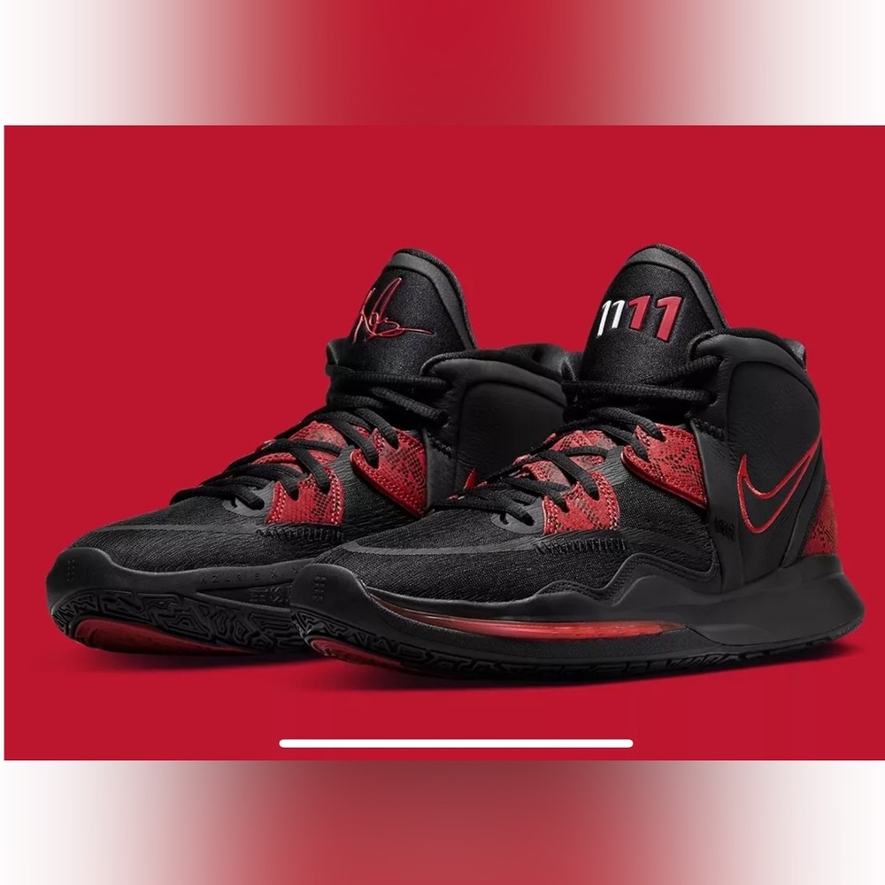 NEW Nike Kyrie 8 Infinity Shoes Bred 2022 Black Red - SIZE 10.5 MENS